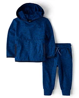 Baby And Toddler Boys Cozy Active Marl Hoodie 2-Piece Outfit Set