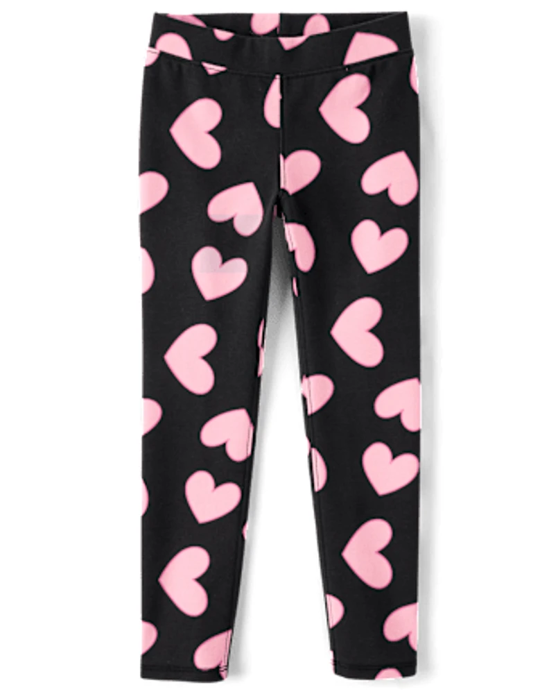 Girls Heart Ponte Knit Jeggings