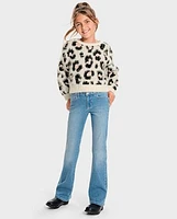 Girls Studded Flare Jeans