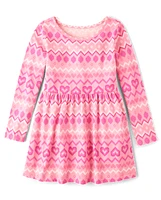 Girls Heart Fairisle Everyday Dress