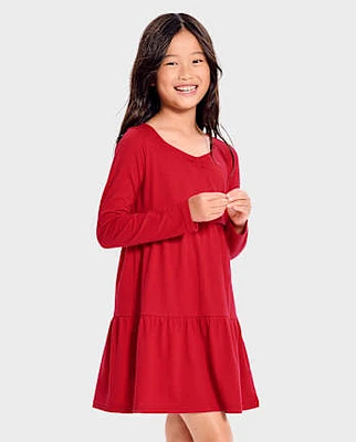 Girls Tiered Dress