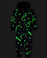 Pyjama une pièce en sherpa Icon phosphorescent pour fille