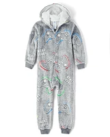 Boys Glow Gamer Sherpa One Piece Pajamas