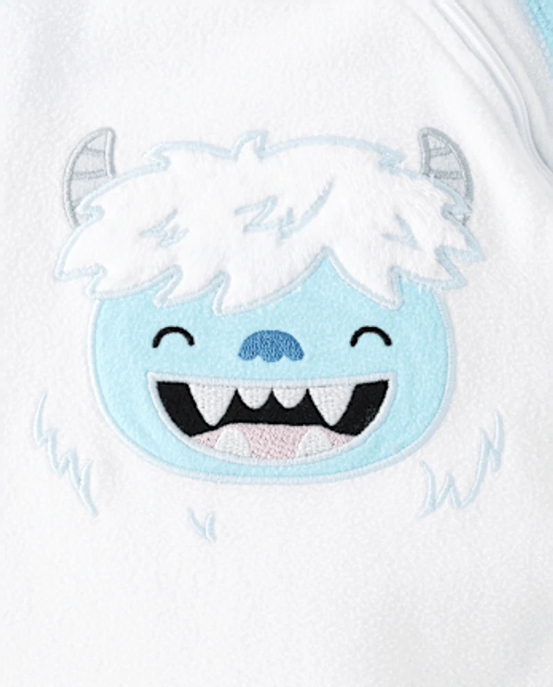 Unisex Baby And Toddler Yeti Microfleece Footed One Piece Pajamas