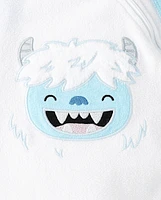 Unisex Baby And Toddler Yeti Microfleece Footed One Piece Pajamas