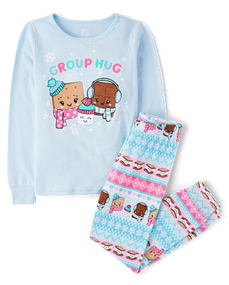 Girls S'mores Snug Fit Cotton Pajamas