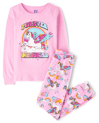 Pyjama Fille licorne Snug Fit en coton