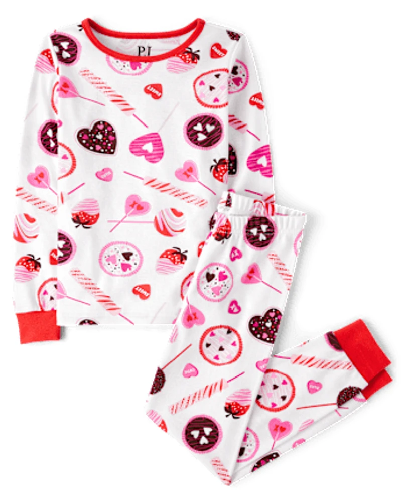 Girls Candy Snug Fit Cotton Pajamas