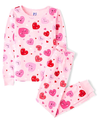 Pyjama en coton Fille Heart Snug Fit