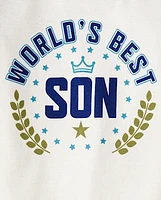 Boys World's Best Son Snug Fit Cotton Pajamas