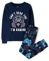 Boys Glow Gamer Snug Fit Cotton Pajamas