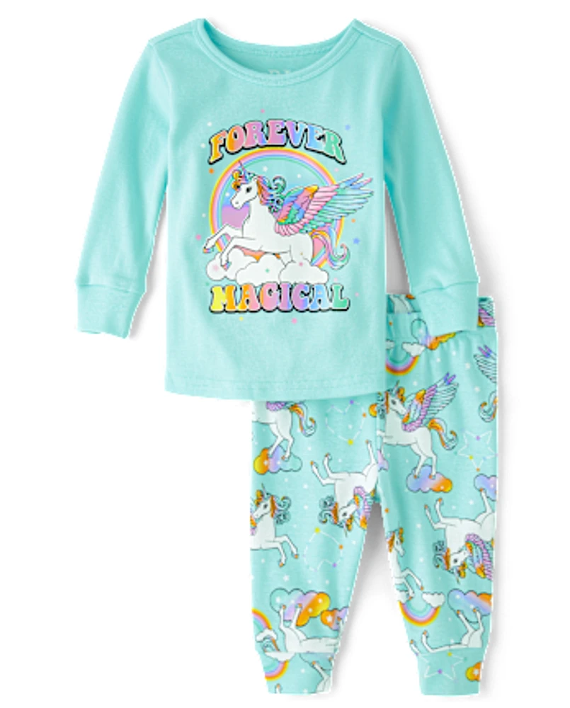 Pyjama Bébé Et tout-petit, fille licorne Snug Fit coton