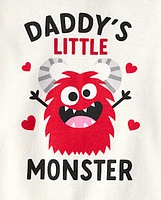 Baby And Toddler Boys Daddy's Monster Snug Fit Cotton Pajamas