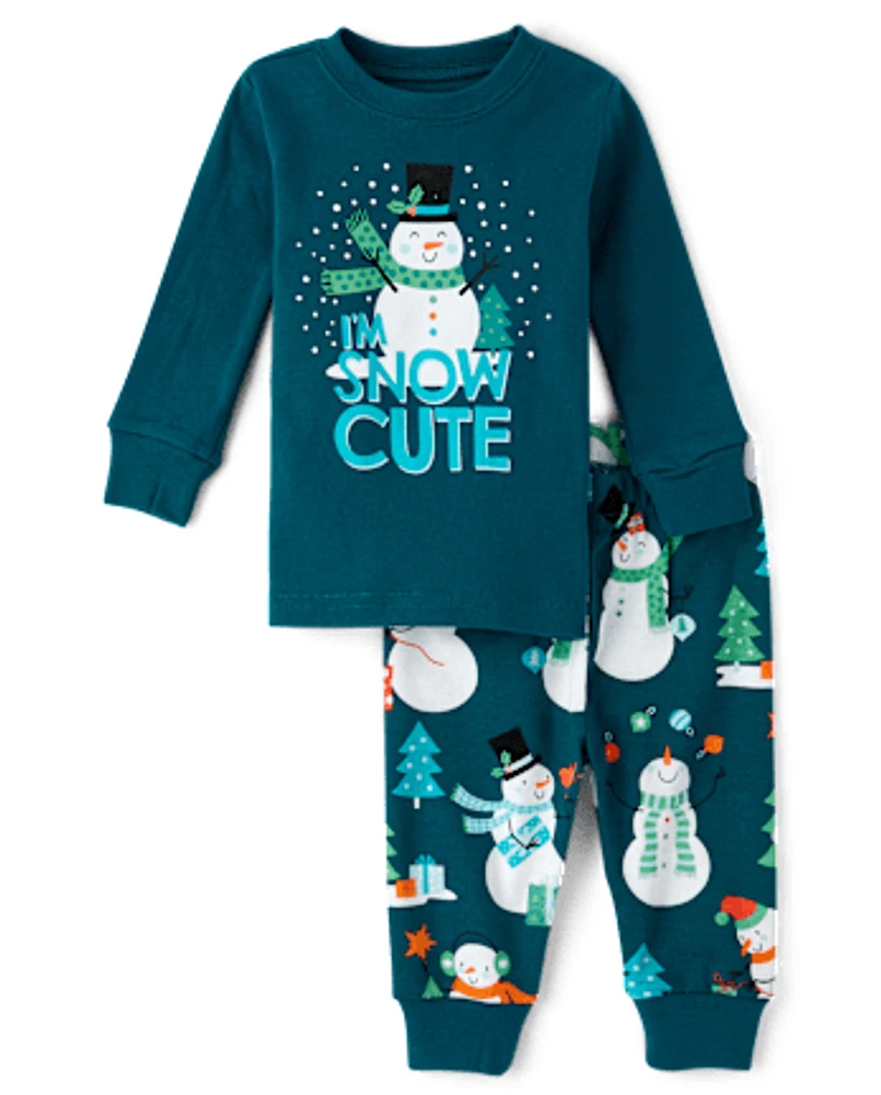 Baby And Toddler Boys Snowman Snug Fit Cotton Pajamas