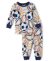 Baby And Toddler Boys Sports Snug Fit Cotton Pajamas