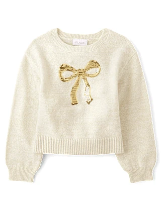 Girls Sequin Graphic Sweater