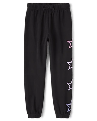 Girls Graphic Fleece Jogger Pants