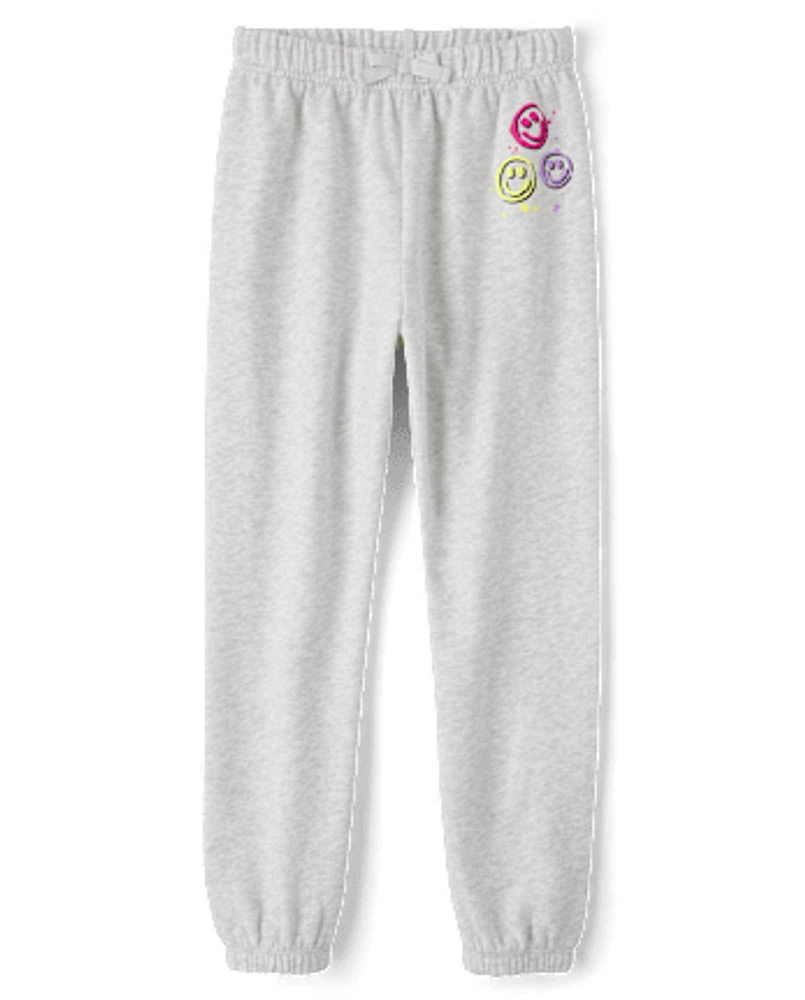 Girls Graphic Fleece Jogger Pants