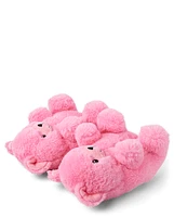 Toddler Girls Bear Slippers