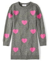 Girls Heart Sweater Dress