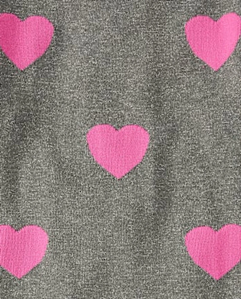 Girls Heart Sweater Dress