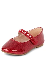 Toddler Girls Jeweled Glitter Ballet Flats