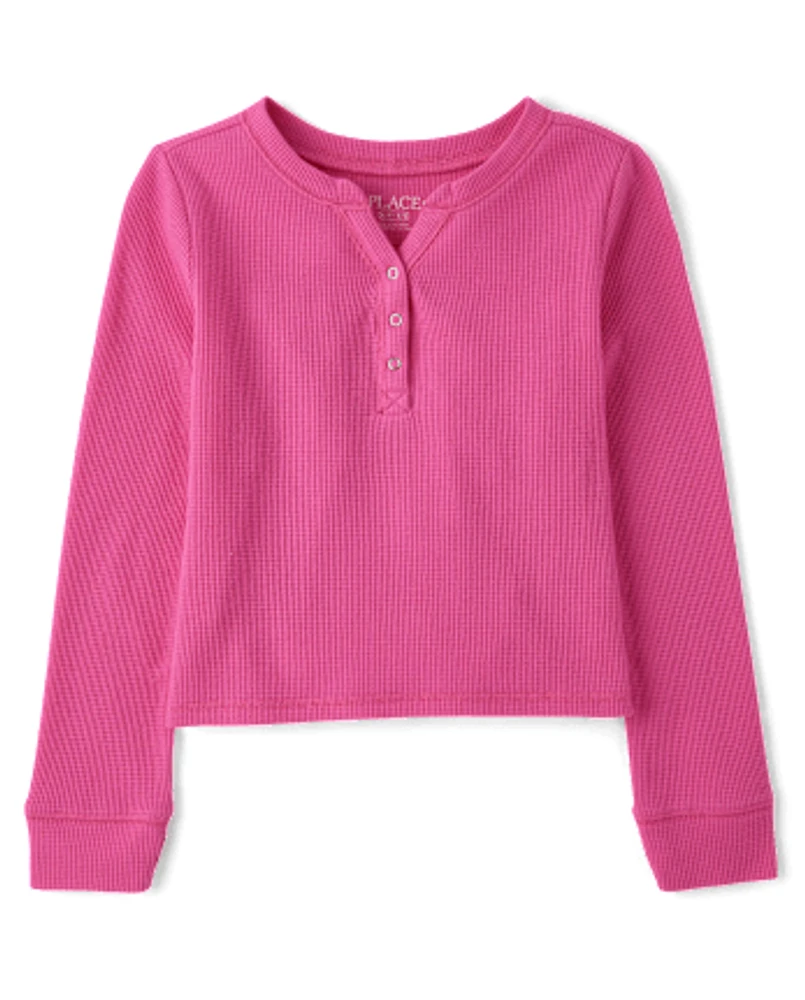 Girls Thermal Henley Top