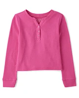 Girls Thermal Henley Top