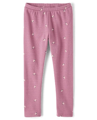 Girls Print Velboa Cozy Leggings