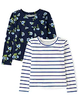 Girls Floral Top 2-Pack