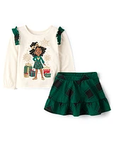 Toddler Girls Plaid Girl 2-Piece Outfit Set