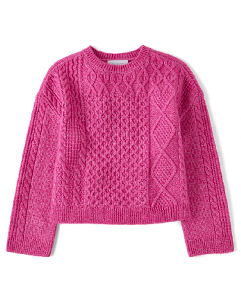 Girls Cable Knit Sweater