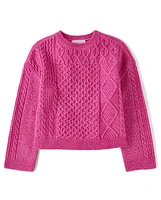 Girls Cable Knit Sweater