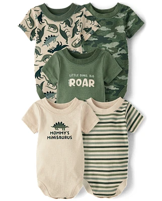 Baby Boys Dino Bodysuit 5-Pack