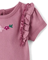 Baby Girls Floral Bodysuit -Pack