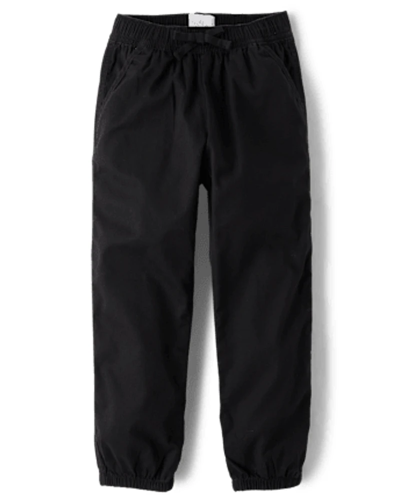 Girls Twill Jogger Pants