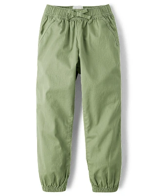 Girls Twill Jogger Pants