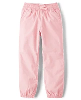 Girls Twill Jogger Pants