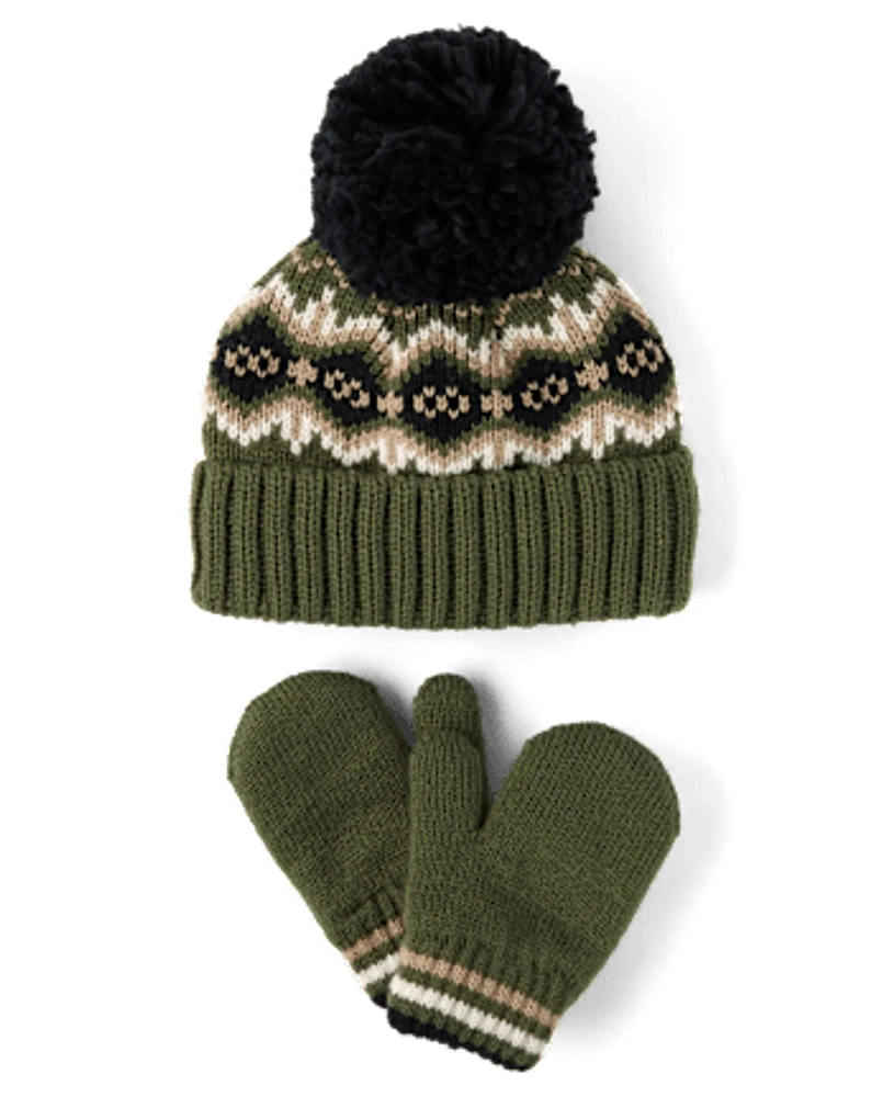 Toddler Boys Fairisle 2-Piece Cold Weather Set