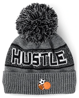 Boys Hustle Pom Beanie