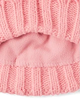 Girls Cable Knit 2-Piece Cold Weather Set