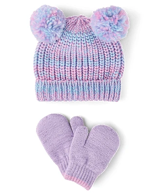 Toddler Girls Space Dye 2-Piece Cold Weather Set