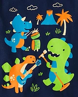 Baby And Toddler Boys Dino Rock Band Graphic Tee