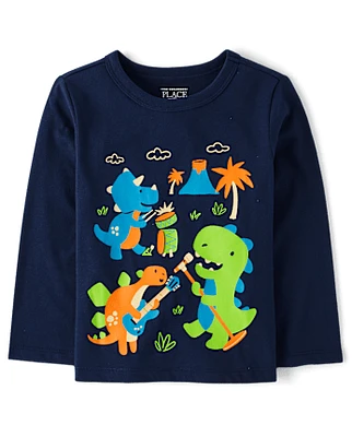 Baby And Toddler Boys Dino Rock Band Graphic Tee