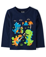 Baby And Toddler Boys Dino Rock Band Graphic Tee