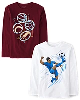 Boys Sports Graphic Tee 2-Pack