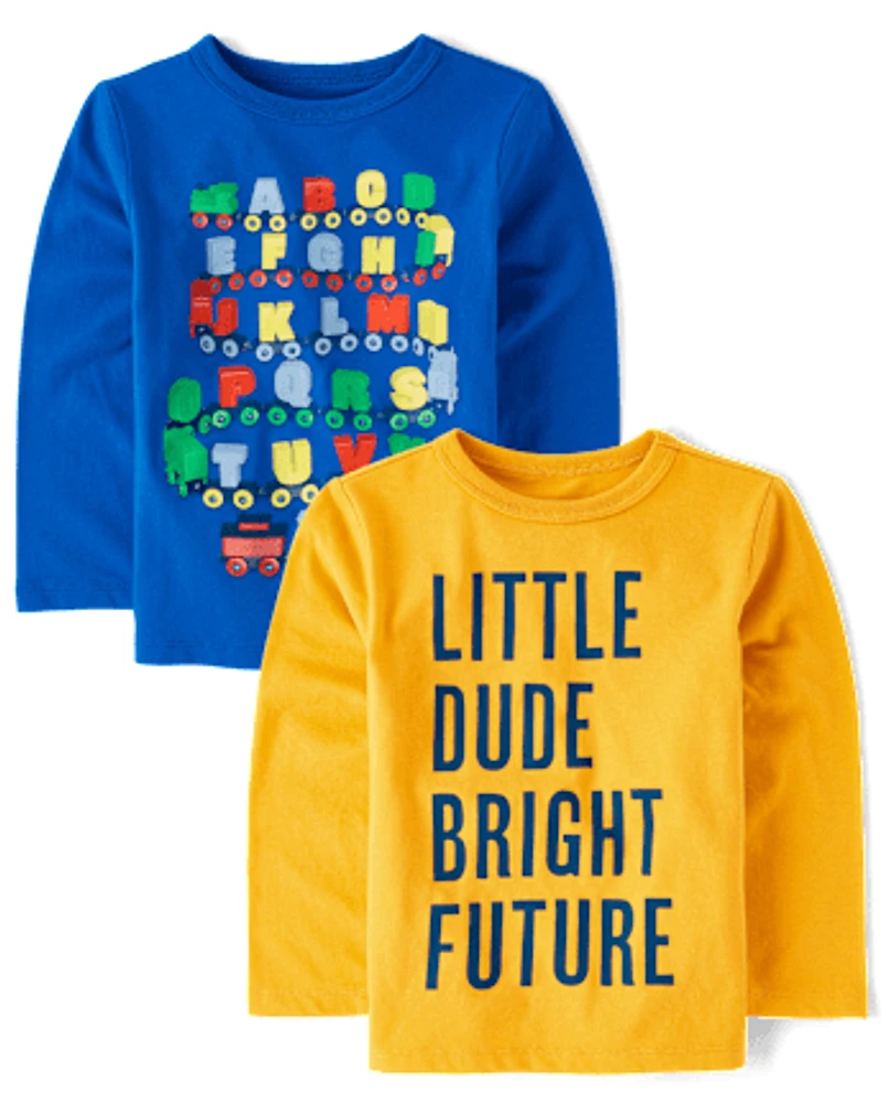 Baby And Toddler Boys Bright Future Graphic Tee 2-Pack