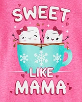 Baby And Toddler Girls Sweet Like Mama Graphic Tee