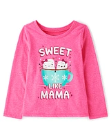 Baby And Toddler Girls Sweet Like Mama Graphic Tee