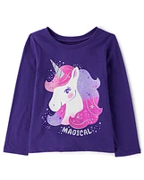 Baby And Toddler Girls Magical Unicorn Graphic Tee